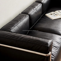 Canapé Bauhaus pour Corbusier en similicuir de luxe, avec fonction massage, 1/2/3 places, style moderne et minimaliste, pour salon et usage en entrepôt