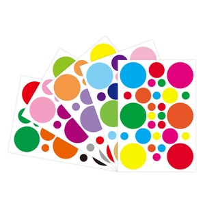 <span class=keywords><strong>Adesivi</strong></span> a pois colorati multi-formato, etichette bianche scrivibili, decalcomanie creative per ufficio e asilo, sigilli <span class=keywords><strong>adesivi</strong></span>. - Product Image 1