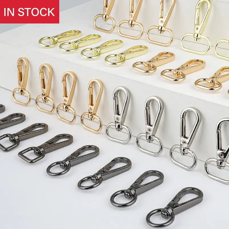 Wholesale Bag Hardware 1" Metal Snap Hook Buckle Swivel 13 16 20 25mm in Stock Custom Dog Hook Lanyard Metal Swivel Snap Hook