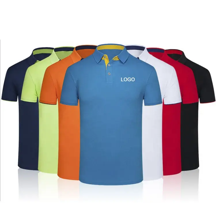 Özel nakış logosu nefes hızlı kuru kadın erkek polyester erkek Golf Polo tişört gömlek