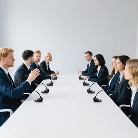SPON Professional Wired Conference Gooseneck Microphone 48V Cardioid LED Ring with 2-Year Warranty for Meeting Rooms System