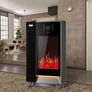 Calentador de chimenea inteligente con humidificador de vapor atomizado de llama simulada 3D Control remoto de voz para el hogar para coches Hogares Garajes - Product Image 5