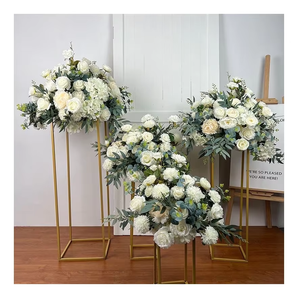 Nouvelle Boule de Fleurs Artificielles en Soie Moderne, Décoration de Centre de Table Géométrique pour Scène de Mariage, Défilé et Fête des Mères - Product Image 1