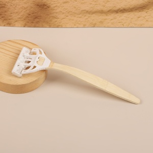 Maquinilla de afeitar de acero inoxidable de triple hoja biodegradable PLA de bambú ecológica <span class=keywords><strong>Grand</strong></span> desechable para hombres para hoteles y aerolíneas - Product Image 6