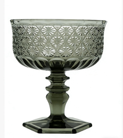 Verres à vin modernes vintage en verre massif de couleur unie faits à la main avec un pied en relief coloré, verres à boire, verres à glace