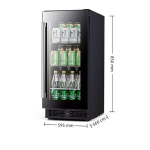 NE-353-12 Modern Low Noise Built in Undercounter Beverage Cooler Fridge 154 Cans Storage for Home Bar use - Product Image 3
