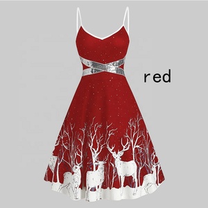 Conjunto familiar navideño, vestido para <span class=keywords><strong>mamá</strong></span> e hija, ropa para adultos y niños, vestidos de invierno, conjuntos a juego para madre e hija, atuendos para fiesta de Navidad familiar - Product Image 4