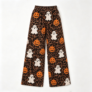 Camiseta para Niña Pequeña P1133 Rts, Diseño de Leopardo y Murciélagos, Seda/Algodón, Transpirable, Ecológica, Venta al Por Mayor - Product Image 5