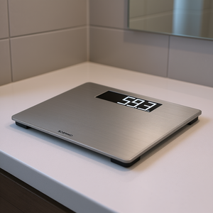 Báscula personal de acero inoxidable Soehnle Safe 300 Pwd Style con pantalla y pilas incluidas - Product Image 3