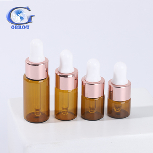 Mini mẫu chai thủy tinh 5ml 3ml 2ml 1ml Tinh dầu Hồng/rõ ràng/Nâu chai thủy tinh nhỏ giọt với Rose Gold dropper - Product Image 6
