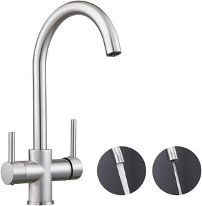 Đen 3 trong 1 nước tinh khiết nhà bếp <span class=keywords><strong>tap</strong></span>, Brass nước 3 Cách uống Mixer vòi nước, xách tay tri-flow Vòi nước lọc nước vòi - Product Image 5