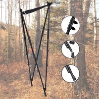 Bâton de tir à 4 pieds en aluminium avec tubes en fibre de carbone de 1,5 m, accessoires de montage pour lunette, support de chasse et randonnée en extérieur, sans hauteur supplémentaire