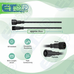 אטop xconnecting עמיד למים 3 מחברים ליבה 3 סיכה שחור שטוח עמיד למים פיגמס/נקבה - Product Image 6