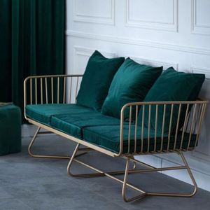 Nordique moderne Simple luxe ensemble combinaison salon meubles métal <span class=keywords><strong>fer</strong></span> <span class=keywords><strong>forgé</strong></span> cadre velours <span class=keywords><strong>canapé</strong></span> sectionnel - Product Image 1