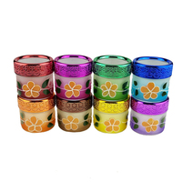 Mini bocal en verre hermétique de 100ml avec couvercle en plastique peint à la main pour stocker le safran dans la cuisine ou le camping