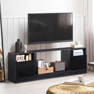 Armários de TV de luxo para sala de estar, suporte moderno para TV e mesa de centro com gaveta, 2024