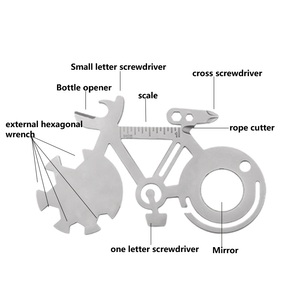<span class=keywords><strong>Carte</strong></span> d'outil de survie en plein air 10 en 1 cartes ouvre-bouteille cadeau de VTT multifonctionnel - Product Image 3
