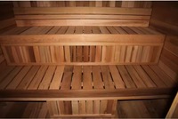Nueva Sauna Eléctrica de Madera de Cedro Rojo Canadiense Puro para Exteriores, Personalizable, para 2-6 Personas