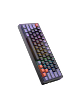 Clavier mécanique RGB LED 61 touches, clavier de jeu sans fil ergonomique pour gamer