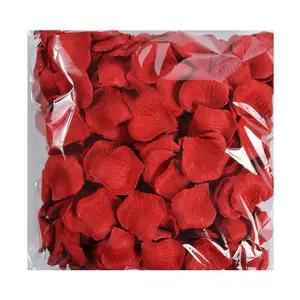 Petali di rosa artificiali di seta di fascia media, fiori fatti a mano, guide per matrimoni, case romantiche, giardini, 2500 pezzi/borsa