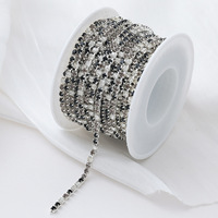 Chaîne à griffes en strass multicolores électro-plaqués Selina Crystal, à coudre, écologique, pour robes de fête, chaussures, décoration de vacances