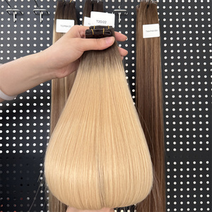 Extensioni di <span class=keywords><strong>Capelli</strong></span> Umani 100% Senza Grovigli, da Singolo Donatore, <span class=keywords><strong>Capelli</strong></span> Europei Genius Weft - Product Image 4