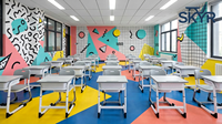 Ensemble bureau et chaise réglables en hauteur pour étudiants, en métal moderne, meubles pour salle de classe et chambre à coucher, pour les cours de soutien scolaire et la formation