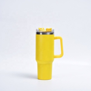40oz Stainless Steel Vacuum Insulated Car Tumbler Travel Mugs 1200ml Cup With <b>Straw</b> and Lids - Product Image 4