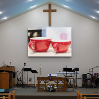 Layar Video LED Gereja P3 3mm HD Tetap Permanen dengan HDR10+ Garansi 2 Tahun Warna Penuh