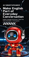 Robot éducatif IA Jimei BB1882F-60 ESP32 WiFi avec reconnaissance vocale et interaction via application, 37 langues, pour les 7-14 ans