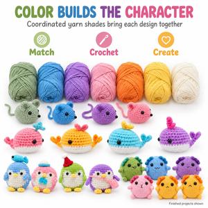 Kit DIY Crochet Animaux Faits Main Amigurumi Débutant : Tutoriel de Crochet, Projet d'Apprentissage, Fournitures Complètes - Product Image 3