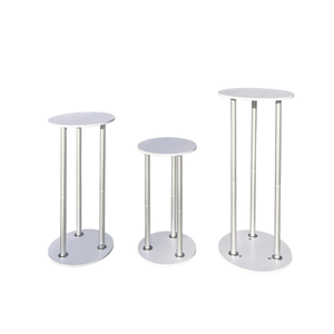 Custom Height 60cm 75cm 90cm Dessert <strong>Plinth</strong> Cylinder Cover Aluminum Alloy and <strong>Wood</strong> Material Dessert Cylinder <strong>Plinth</strong> Stand Set - Product Image 1