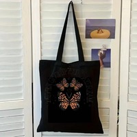 Sac fourre-tout abstrait à motif floral de tulipes, réutilisable, écologique, pour les courses et l'usage quotidien
