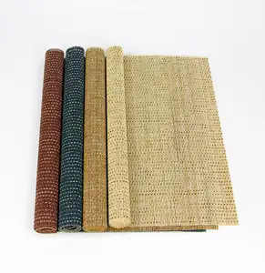 Kitchen Household Non-slip Waterproof Woven Dining Table Mat Natural Bamboo Placemat