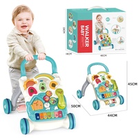 Table d'activités multifonctionnelle Samtoy, mise à niveau, table d'activités assis-debout, poussette, scooter, trotteur pour bébé, piano, trotteur pour bébé 4 en 1