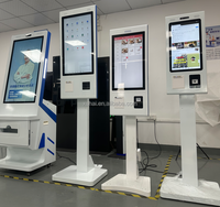 Kiosco de Autoservicio de 27 Pulgadas para Check-in y Check-out en Hoteles, Kiosco de Pago, Kiosco de Consultas y Gestión de Colas con Impresora Térmica