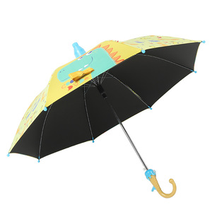 <span class=keywords><strong>Parapluie</strong></span> Enfant Mignon Dessin Animé avec Housse Imperméable Motif <span class=keywords><strong>Dinosaure</strong></span> Chat Girafe Poignée 3D Crème Glacée Pare-Soleil Anti-Pluie Garçon École - Product Image 2