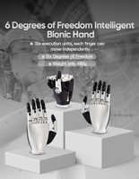 Venta al por mayor mano robótica biónica mano diestra con cinco dedos y 6 libertad de código abierto Robot Compatible con programable