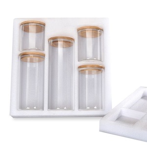 ชุดโหลแก้วใส่เครื่องเทศทำจากแก้วทนความร้อน12ชิ้นพร้อมฝาไม้ไผ่ - Product Image 2