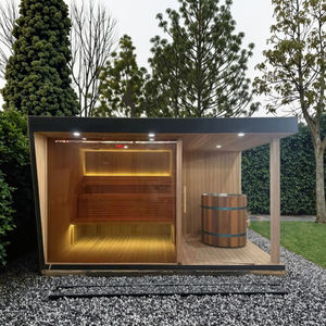 Sauna Tradicional ao Ar Livre e Banheira de Gelo para Jardim com Função de Vapor Seco - Product Image 1