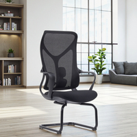 Chaise de bureau ergonomique en tissu avec soutien lombaire réglable, vérin à gaz certifié, design moderne pour la maison ou le bureau