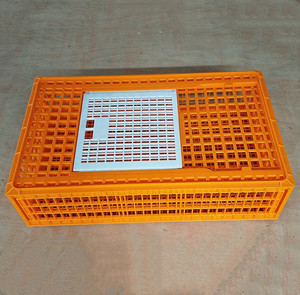 Caja de plástico plegable de segunda mano, cajas grandes de plástico naranja, 96x56x27cm - Product Image 4