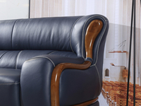 Fcfbfp — ensemble de canapé en cuir véritable de Style moderne, bleu foncé, meubles extensibles en coupe, pour la maison, le salon