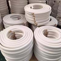 Tuyau de cuivre en spirale de tube de cuivre flexible isolé de 8/3 et 1/4 pour la climatisation de réfrigération à courant alternatif alimentée au gaz