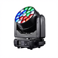 Lampe de table de danse à points LED 19X25W 4IN1 contrôlée par points, DMX512, grand faisceau d'éclairage à tête oscillante, adapté aux soirées DJ et aux concerts
