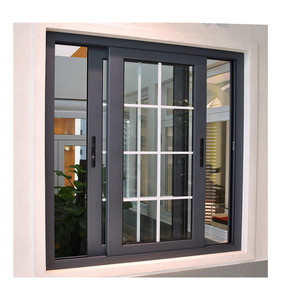 <span class=keywords><strong>Grey</strong></span> de recubrimiento de aleación de aluminio de doble templado impacto acristalamiento ventana corredera con bisagra ajustable - Product Image 1