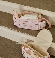 Sac de rangement multifonctionnel imperméable grande capacité pour couches de bébé avec porte-gobelet amovible et accessoires de suspension pour poussette