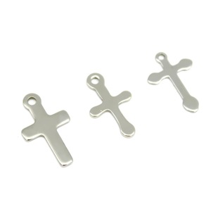 Breloques croix en acier inoxydable couleur argent et or pour bijoux DIY, collier, bracelet, pendentif, cadeau unisexe, pendentifs tendance - Product Image 5