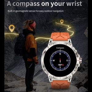 Akıllı saat mAh büyük pil ile 2025 760 1.85 inç ekran BT çağrı pusula erkekler açık spor Smartwatch ile el feneri - Product Image 4