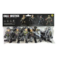 Figurines d'action militaires en ABS/PVC de 3 pouces, 4 couleurs - Ensemble de 6 soldats à assembler avec armes pour enfants de 3 ans et plus, certifié EN71/CE